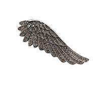 Vintage Flügel-Brosche mit funkelnden Kristallen, elegante Feder-Anstecknadel, Zubehör für Party, Büro, Metall