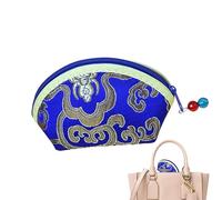 Vintage Geldbörse - 1,97 Zoll chinesische Tasche, Reißverschlusstasche, exquisit mit Stickerei-Detail | Schmuckaufbewahrungszubehör für Damen, Armband, Halskette, Ring, Ohrringe, Schmuck-Organ