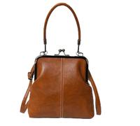 Vintage Handbags | Adjustable British Style Kiss Lock PU Leather Pack