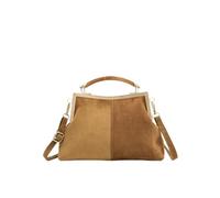 Vintage-Handtasche Aus Wildleder Mit Muschelrahmen, Damen-Multiway-Crossbody-Umhängetasche Innentasche, Lässige Retro-Kiss-Lock-Geldbörse for Den Täglichen Urlaub