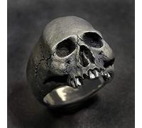 Vintage Herren Punk Ring Gothic Punk Golden Horror Totenkopf Ring Coole Herren Rock Biker Schmuck Geschenk Größe 6-14