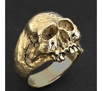 Vintage Herren Punk Ring Gothic Punk Golden Horror Totenkopf Ring Coole Herren Rock Biker Schmuck Geschenk Größe 6-14