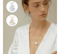 Vintage Hug-Halskette, Einzigartiges Armwickel-Design, Anhängerkette für Frauen, Ideal für Hochzeitsfeiern, S925-Sterlingsilber (Metallanhänger + Kette Gold (45 + 5)