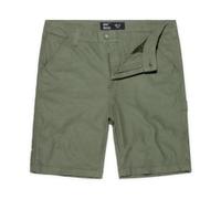 Vintage Industries Dayton Shorts - robuste Baumwoll-Canvas Worker-Shorts mit Reißverschluss und Hammer-Schlaufe. 31