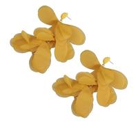 Vintage-inspirierte Blütenblätter-Ohrringe, einzigartige bunte Chiffon-Blumen-Ohrringe, modisches Accessoire für elegantes Outfit, einzigartiges Design