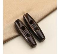 Vintage-Knöpfe 10 Stück 31/39 mm ovale Hornknöpfe, Knebelknöpfe for Strickjacken, grüne Knöpfe, Harzknöpfe for Stricken(Coffee,31mm/10pcs)