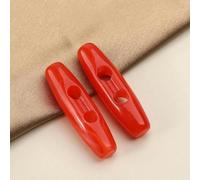 Vintage-Knöpfe 10 Stück 31/39 mm ovale Hornknöpfe, Knebelknöpfe for Strickjacken, grüne Knöpfe, Harzknöpfe for Stricken(Red,31mm/10pcs)