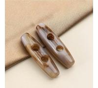 Vintage-Knöpfe 10 Stück 31/39 mm ovale Hornknöpfe, Knebelknöpfe for Strickjacken, grüne Knöpfe, Harzknöpfe for Stricken(Brown,31mm/10pcs)