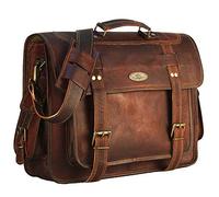 Vintage Leather Laptop Bags for Men Full Grain Large Leather Messenger bag for men 16 inches with rustic look Best leather briefcase