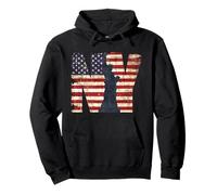 Vintage New York City with USA Flag Tee Shirt, New York City Pullover Hoodie