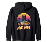 Vintage NYC 1984 Yellow Cab Twin Towers Skyline Kapuzenjacke