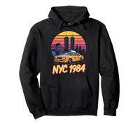 Vintage NYC 1984 Yellow Cab Twin Towers Skyline Pullover Hoodie