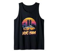 Vintage NYC 1984 Yellow Cab Twin Towers Skyline Tank Top