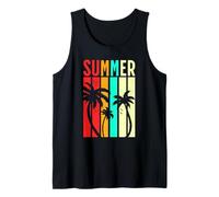 Vintage Palmen Sonnenuntergang Summer Miami Insel Retro Tank Top