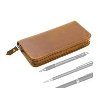 Vintage Pen Pouch - Portable Pencil Case | Pen Organizer Pouch for Travel Home Workplace, Pens Storage Holder with Secure Closure, Pens Storage Case, Travel Pencil Holder for Drawing Sketching