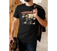 Vintage Radiohead Band Grafik-T-Shirt, hochwertiger Stoff, Rundhalsausschnitt, lockere Passform, bequem, Kunstdruck