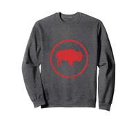 Vintage Retro Bison American Buffalo Minimalist Sweatshirt