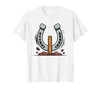 Vintage Retro Horseshoe Pitching Team Backyard Legend Player T-Shirt