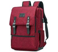 Vintage Rucksack Anti-Diebstahl Laptop Rucksack Herren Damen Business Reise Computer Rucksack Schule College Bookbag Stilvoll Wasserabweisend Vintage Rucksack mit USB Port Passend für 15,6 Zoll Laptop