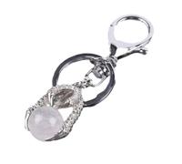 Vintage-Schlüsselanhänger aus Naturstein, Autoschlüsselring, Taschenanhänger, Drachenklaue, rund, blauer Aventurin, schwarzer Achat, vielseitiger Schlüsselanhänger für Männer und Frauen, wei