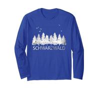 Vintage Schwarzwald Wälder Heimat Schwarzwälder Langarmshirt, Unisex für Erwachsene, Königsblau, M