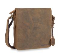 Greenburry Vintage Aktentasche Leder Schultertasche Braun 22x6x27cm Bürotasche Büchertasche