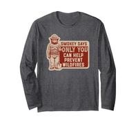 Vintage Smokey Bear Sign Only You Can Prevent Wildfires Langarmshirt