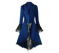 Vintage Smoking Spitze Mäntel Damen Edler Steampunk Gothic Frack Jacke Barock Punk Jacke Military Coat Retro Viktorianisch Jacke Halloween Weihnachten Langarm Mäntel Punk Jacke Nähjacke Overcoat