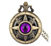 Vintage Taschenuhr | Klassisches mechanisches Uhrwerk Edelstein Taschenuhr | Steampunk Vintage Uhr Handaufzug Mechanisch für Weihnachten, P5028, Refer to description, Uni