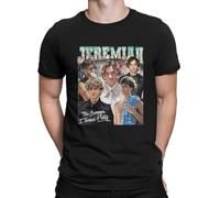 Vintage Team Jeremiah Vintage Style T-Shirt for Men Crew Neck 100% Cotton T Shirts The Summer I Turned Pretty Short Sleeve Tees Black S