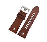 Vintage-Uhrenarmband aus Leder mit Nieten - 24-28 mm breites Ersatzarmband für Herren mit klassischem Design,28mm
