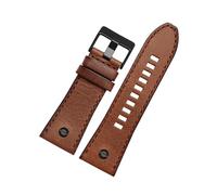 Vintage-Uhrenarmband aus Leder mit Nieten - 24-28 mm breites Ersatzarmband für Herren mit klassischem Design,28mm