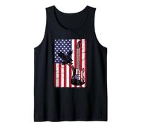Vintage US-Flagge Gitarre Shirt American Eagle Distressed Geschenk Tank Top