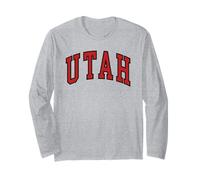 Vintage Utah Herren Utah Frauen Retro UT Rot Grau Schwarz Tee Geschenk Langarmshirt
