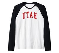 Vintage Utah Herren Utah Frauen Retro UT Rot Grau Schwarz Tee Geschenk Raglan