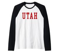 Vintage Utah Herren Utah Frauen Retro UT Rot Grau Schwarz Tee Geschenk Raglan