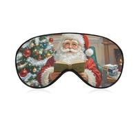 Vintage Weihnachtsmann Schlafmaske Augenmasken für Schlaf Schlafmaske Schlafmasken für Damen Herren Schlafmaske Verdunkelung Verstellbare Schlafmaske Reise Augenmaske Seitenschläfer Augenmaske