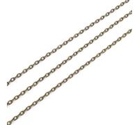 Vintageparts Ankerkette 4,5 x 3 mm mit flachen Gliedern in antik Bronze beschichtet 2 Meter zum Schmuck selber basteln