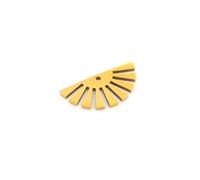 Vintageparts Edelstahl Anhänger Sonne Fächer 18x9mm vergoldet, 316L Chirurgenstahl Charm für Halsketten und Armbänder, Loch 1mm, DIY Schmuckherstellung, 1 Stück