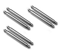 VintageTime Uhren, 6 x Federstegstifte, 2,0 mm, 3 verschiedene Größen in 1 Packung, 20 mm, 22 mm, 24 mm, 6 Stück, Edelstahl, silber, Vintage