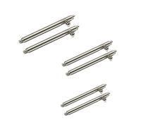 VintageTime Uhren, 6 x Schnellspanner, 1,8 mm Federstegstifte, 3 verschiedene Größen in 1 Packung, 17 mm, 18 mm, 19 mm, 6 Stück, robuster Edelstahl, silber, Vintage-Stil
