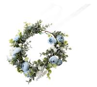VINTORKY 1 Stück Blumenkranz Hochzeitskopfschmuck für Damen Leichtes Haaraccessoire für Braut und Hochzeitsfeiern Handgefertigter Haarschmuck Blau für Karneval und Maskerade