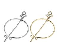 VINTORKY 2 Stück Vintage Wikinger Brosche aus Zinklegierung Vielseitige Mittelalterliche Anstecknadel und Gürtelschnalle für Damen Einfach Kombinierbar im Renaissance Kostüm Zubehör