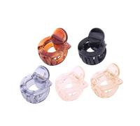 VINTORKY 5 Stück Teiliges Mini Haarklammern Octopus Haarspangen aus Kunststoff für Damen und Mädchen Schwarz Braun Champagner Transparent Stilvolle Haaraccessoires für