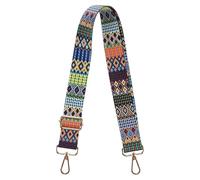 VINTORKY Breiter Schultergurt für Taschen mit Buntem Ethnischem Muster Verstellbar und Nylon mit Metall als Ersatzriemen für Damenhandtaschen und Umhängetaschen