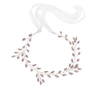 VINTORKY Kopfschmuck und Rosa Band Eleganter Braut aus Zinklegierung mit Strasssteinen Stilvolles Haarzubehör Geeignet für Hochzeit und Festliche Brautfrisur für Damen