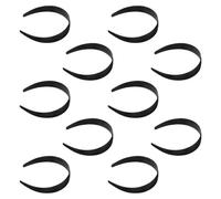 VINTORKY Schwarzes Kunststoff Haarband Damen 10 Stück 3,0 X 37cm Breiter Haarreif für Partys und Selbstgemacht Haarschmuck