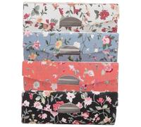 VINTORKY Vintage Lippenstiftetui mit Spiegel Tragbare Lippenstiftaufbewahrung Schmuckschatulle aus PU Dekorativer Lippenstifthalter für Handtasche 4 Stück