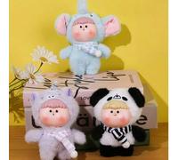 Vinyl Gesichts-Plüschpuppen Schlüsselanhänger, süße Cartoon-Figur Taschenanhänger für Rucksäcke, Schlüssel, Geschenke