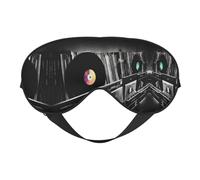 Vinyl Records Augenmaske, doppelseitig, weich, Verdunkelung, Entspannung, druckfrei, Nachtschlafmaske